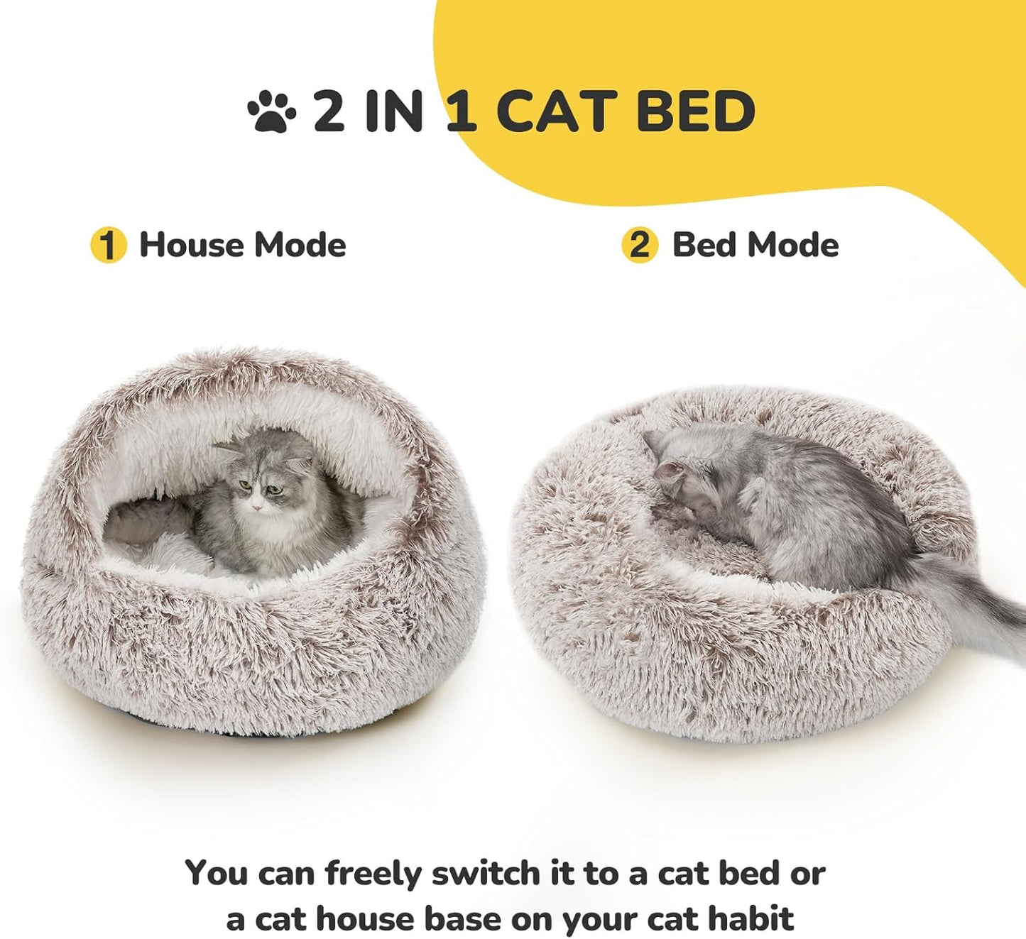 SUPER SOFT PLUSH LARGE CAT BED