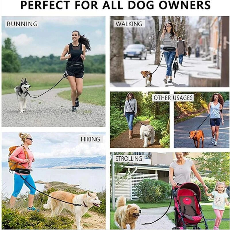 ADJUSTABLE HANDS-FREE DOG LEASH