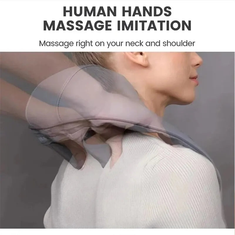 Wireless Electric Neck Should Massager Electric Massage Shawl Pillow for Neck Shoulder Waist Kneading Massager